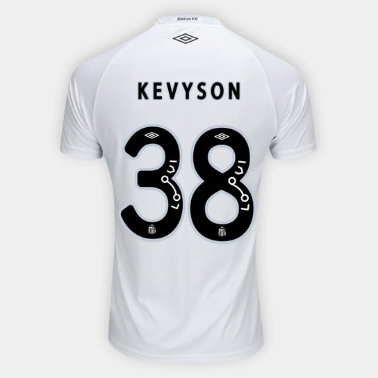 Camisa Santos I 25/26 Kevyson n° 38 Torcedor Umbro Masculina