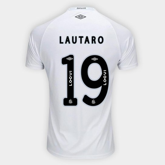 Camisa Santos I 25/26 Lautaro nº19 Torcedor Umbro