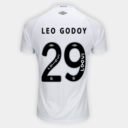 Camisa Santos I 25/26 Leo Godoy n° 29 Torcedor Umbro Masculina