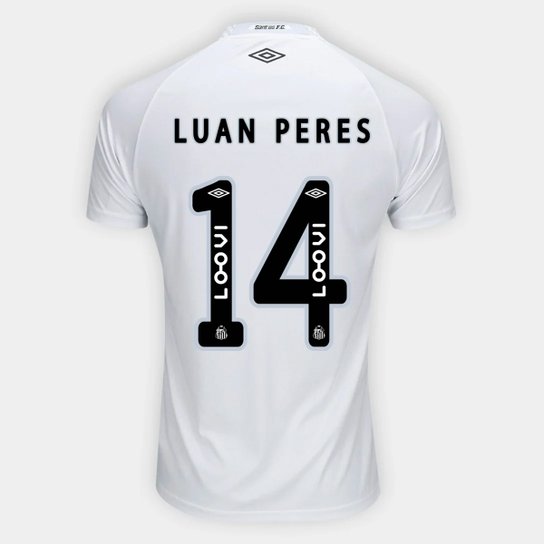 Camisa Santos I 25/26 Luan Peres n° 14 Torcedor Umbro Masculina