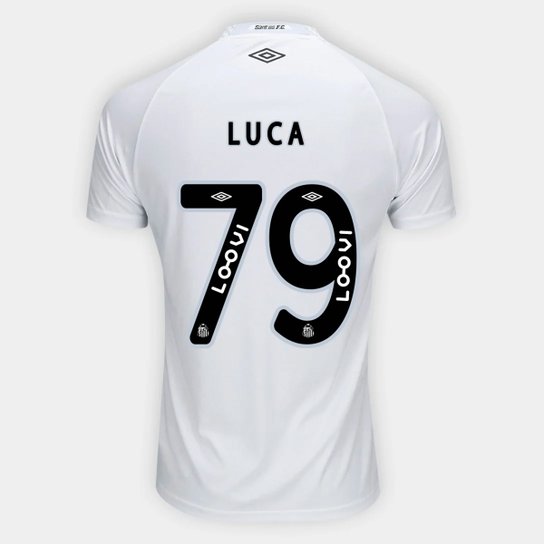 Camisa Santos I 25/26 Luca n° 79 Torcedor Umbro Masculina