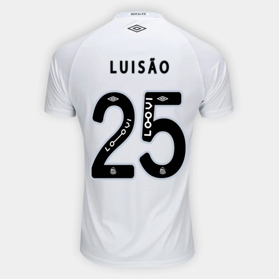 Camisa Santos I 25/26 Luisão n° 25 Torcedor Umbro Masculina