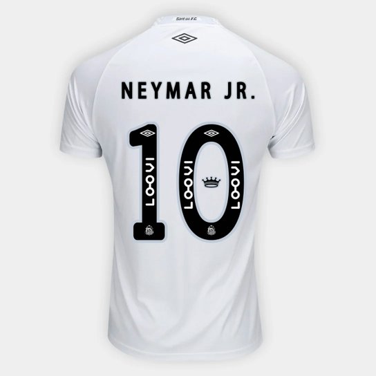 Camisa Santos I 25/26 Neymar Jr. n° 10 Torcedor Umbro Masculina
