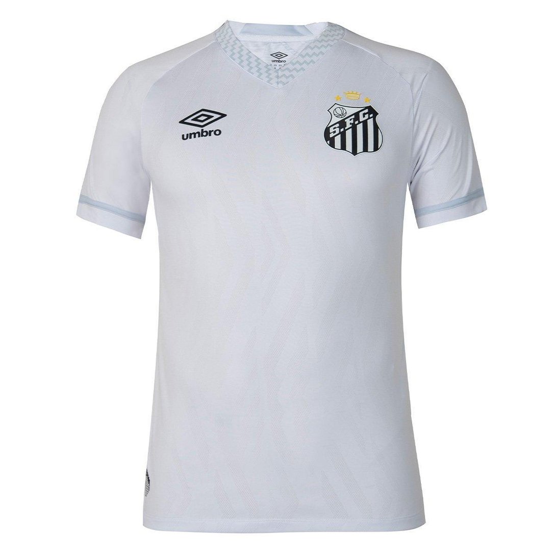 Camisa Santos I 25/26 Neymar N° 10 Jogador Umbro Masculina - Branco+Cinza