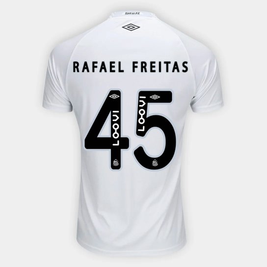 Camisa Santos I 25/26 Rafael Freitas n° 45 Torcedor Umbro Masculina