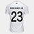 Camisa Santos I 25/26 Robinho Jr. n° 23 Torcedor Umbro Masculina - Branco+Cinza
