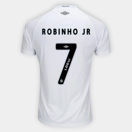Camisa Santos I 25/26 Robinho Jr. n° 7 Torcedor Umbro Masculina
