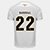 Camisa Santos I 26/27 Barreal -  Nº 22 - Torcedor Adidas Masculina - Branco+Bronze
