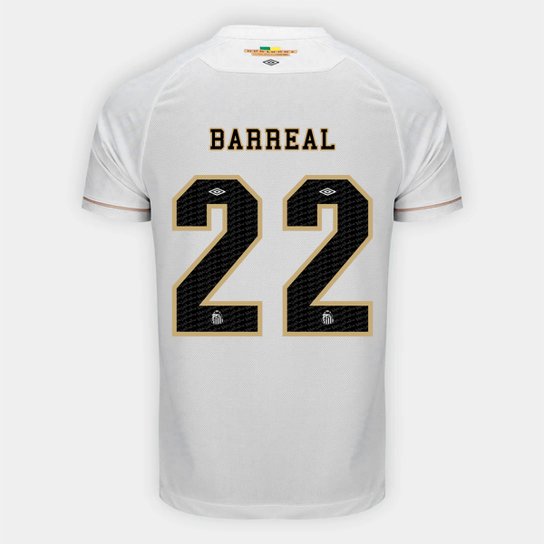 Camisa Santos I 26/27 Barreal - Nº 22 - Torcedor Adidas Masculina