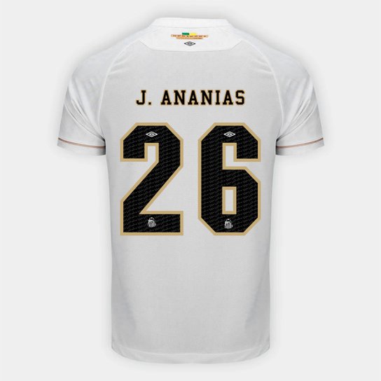 Camisa Santos I 26/27 João Ananias - Nº 26 - Torcedor Adidas Masculina