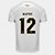 Camisa Santos I 26/27 Mayke -  Nº 12 - Torcedor Adidas Masculina - Branco+Bronze