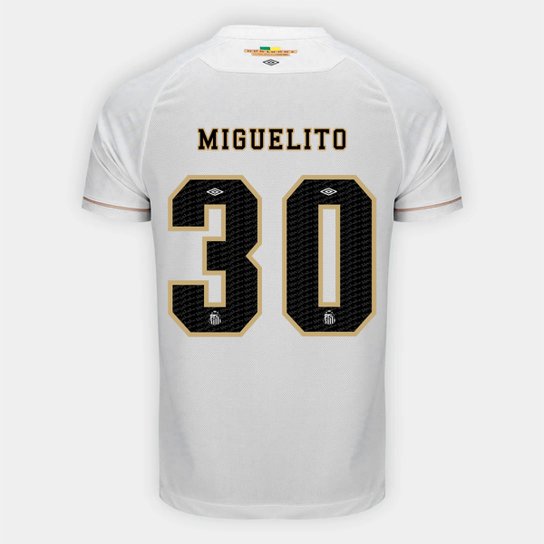 Camisa Santos I 26/27 Miguelito - Nº 30 - Torcedor Umbro Masculina