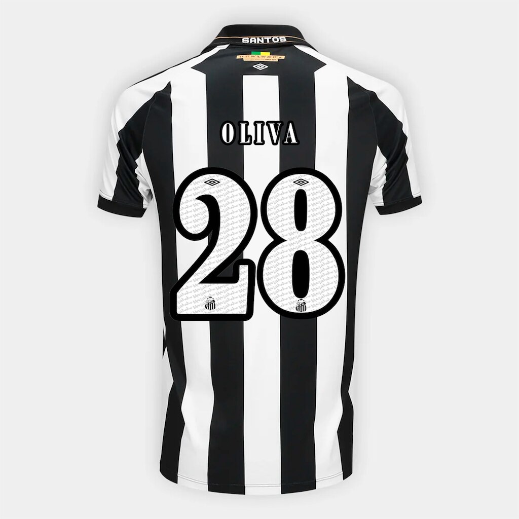Camisa Santos II 26/27 Christian Oliva Nº 28 Torcedor Umbro Masculina