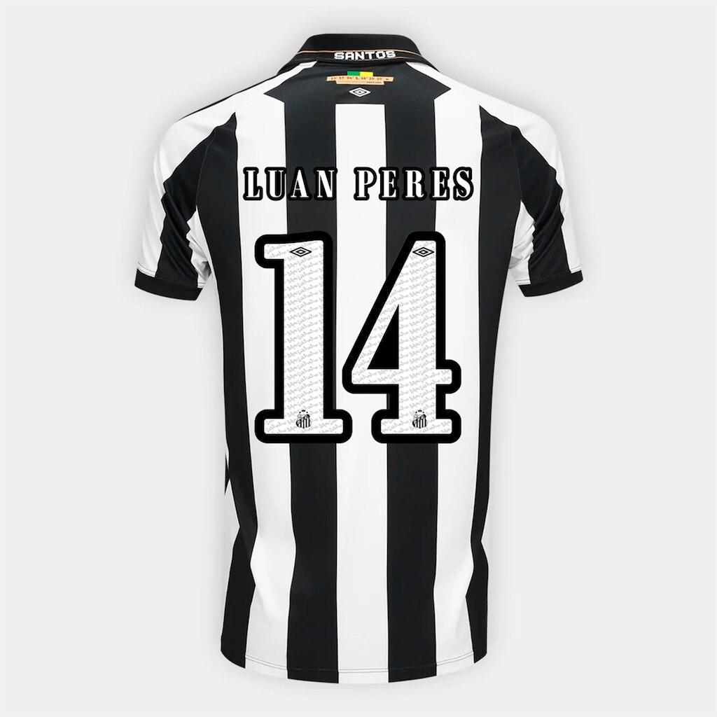 Camisa Santos II 26/27 Luan Peres Nº 14 Torcedor Umbro Masculina