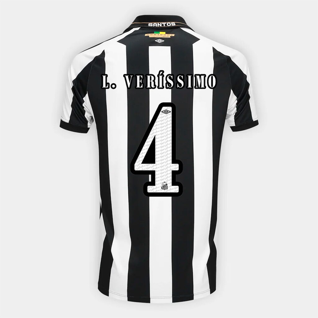 Camisa Santos II 26/27 Lucas Veríssimo  Nº 4 Torcedor Umbro Masculina
