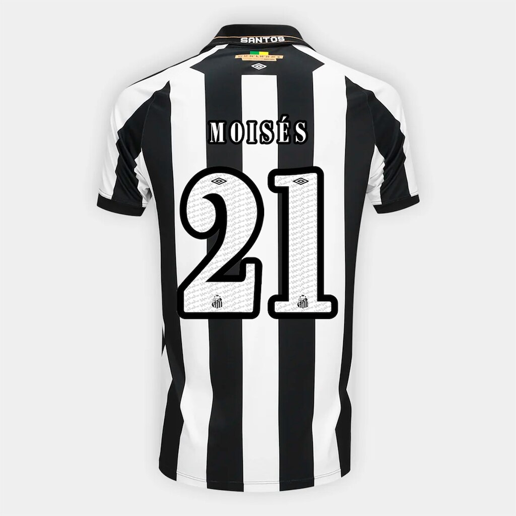 Camisa Santos II 26/27 Moisés Nº 21 Torcedor Umbro Masculina