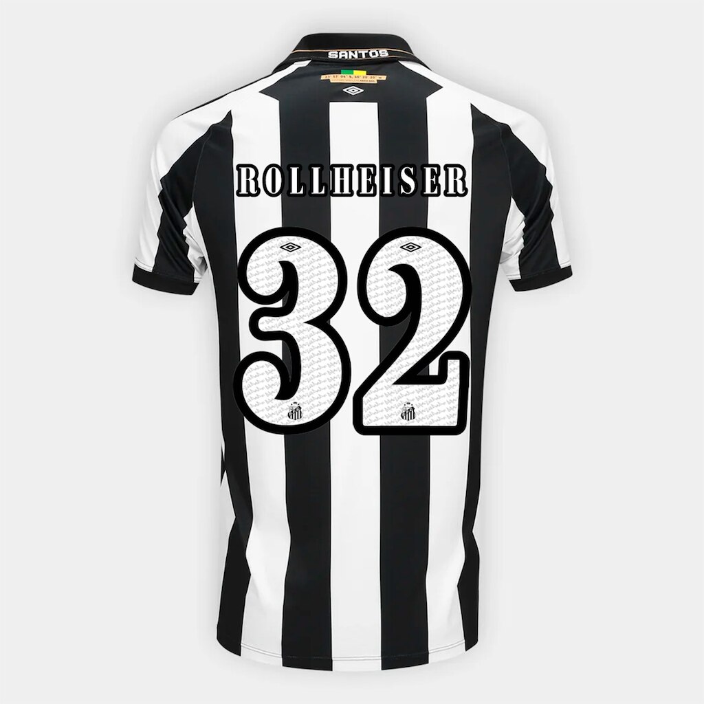 Camisa Santos II 26/27 Rollheiser Nº 32 Torcedor Umbro Masculina