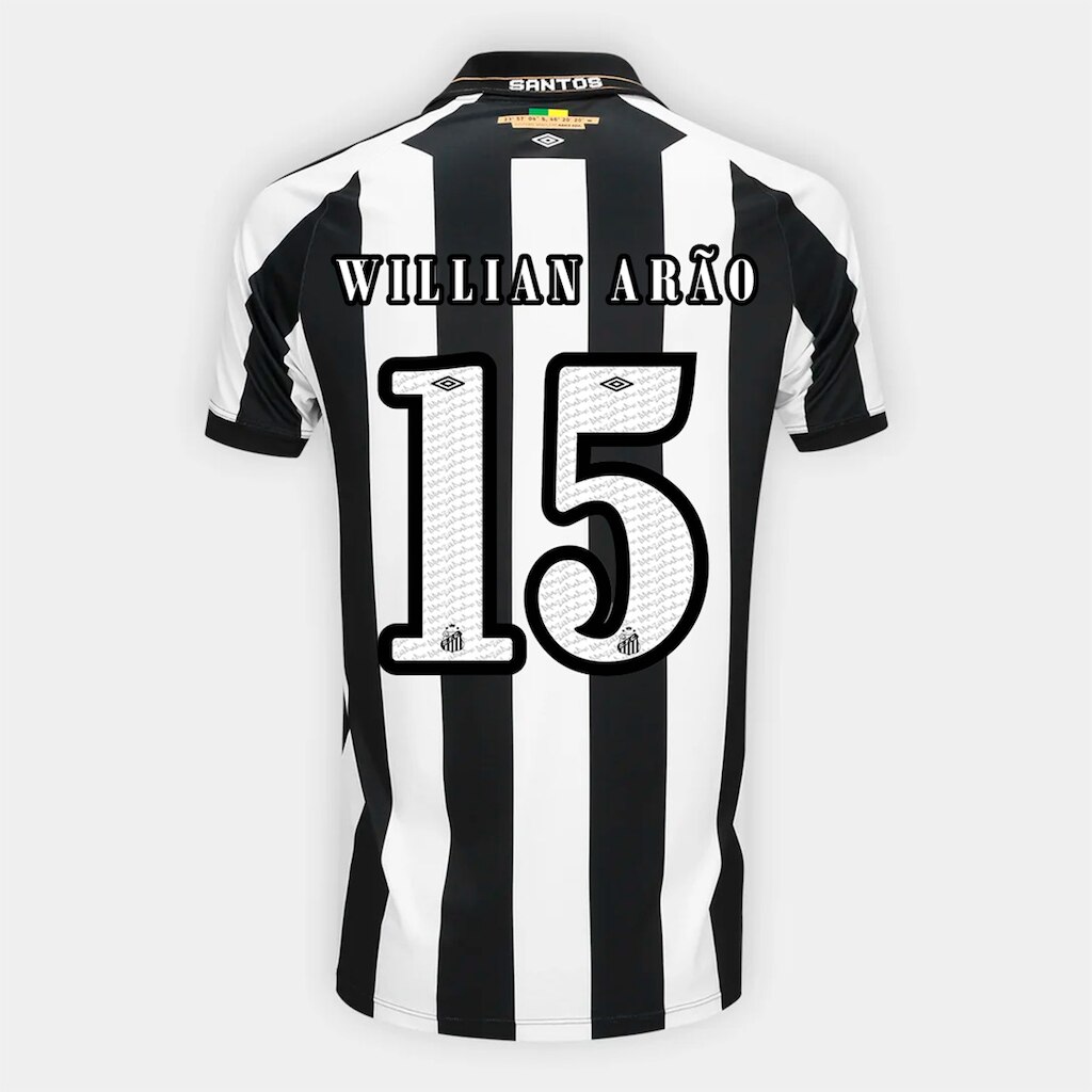 Camisa Santos II 26/27 Willian Arão Nº 15 Torcedor Umbro Masculina