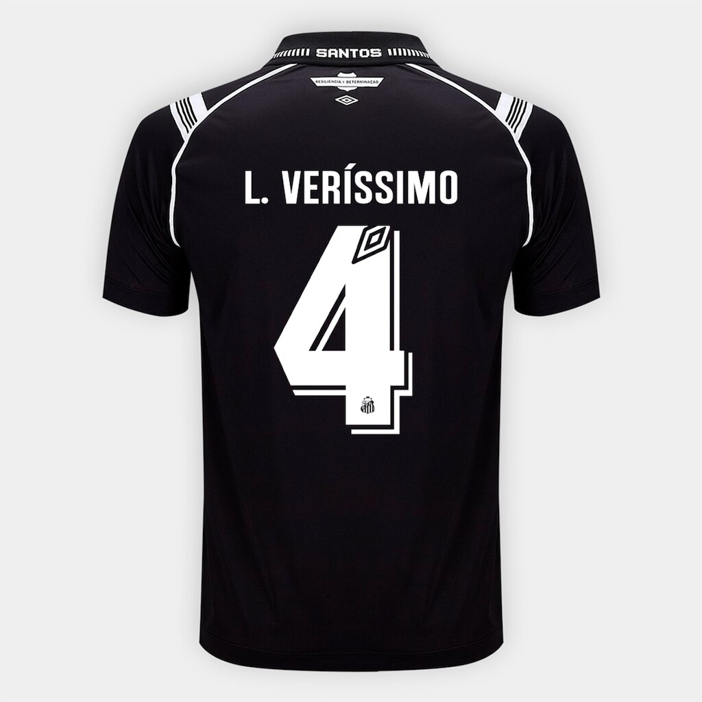 Camisa Santos III 26/27 Lucas Veríssimo Nº 4 Torcedor Umbro Masculino