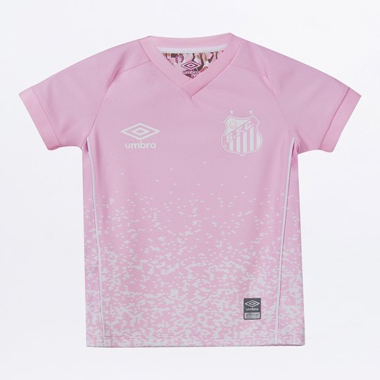 Camisa Santos Infantil Outubro Rosa 21/22 s/n° Torcedor Umbro