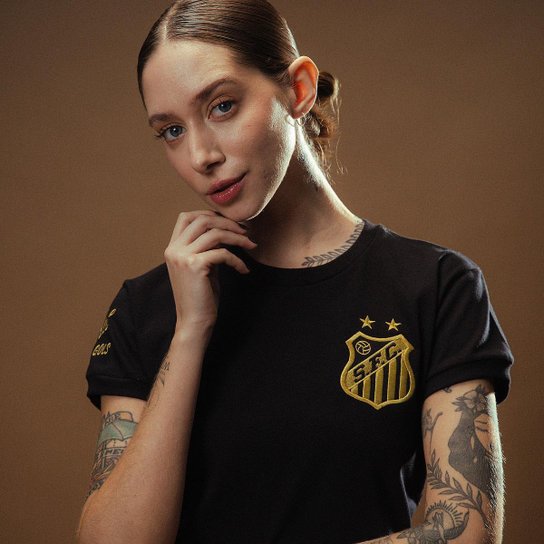 Camisa Santos Pelé Retrô Mil Gols Edição Limitada Feminina