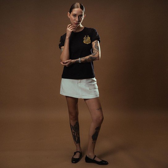 Camisa Santos Pelé Retrô Mil Gols Edição Limitada Feminina