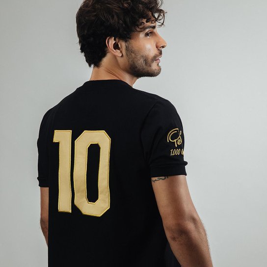 Camisa Santos Pelé Retrô Mil Gols Edição Limitada Masculina