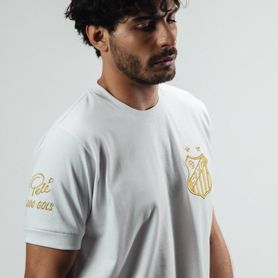 Camisa Santos Pelé Retrô Mil Gols Edição Limitada Masculina