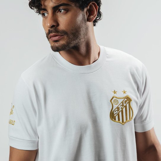 Camisa Santos Pelé Retrô Mil Gols Edição Limitada Masculina
