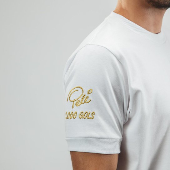 Camisa Santos Pelé Retrô Mil Gols Edição Limitada Masculina