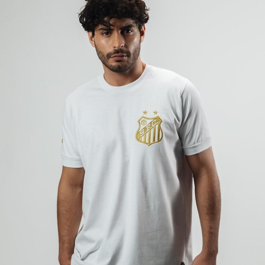 Camisa Santos Pelé Retrô Mil Gols Edição Limitada Masculina