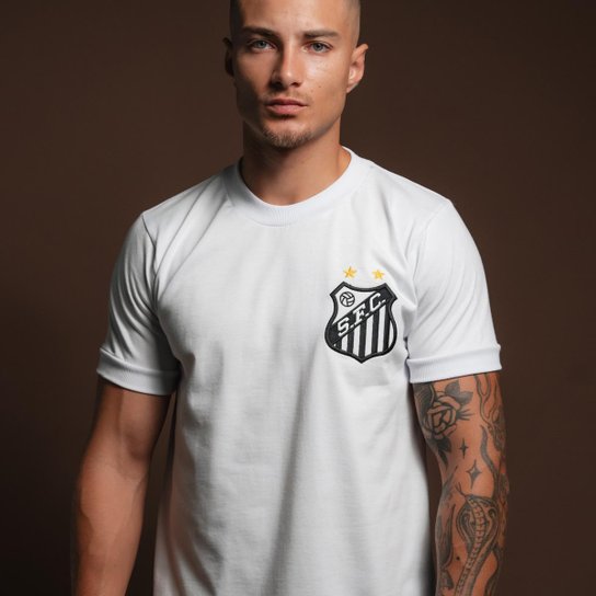 Camisa Santos Retrô 1969 Milésimo Gol Pelé Masculina