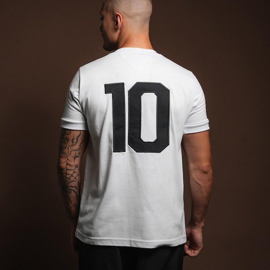Camisa Santos Retrô 1969 Milésimo Gol Pelé Masculina
