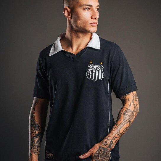Camisa Santos Retrô 2010 Preta Masculina