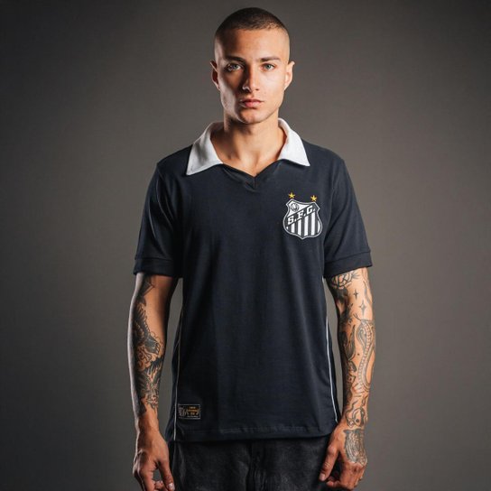 Camisa Santos Retrô 2010 Preta Masculina