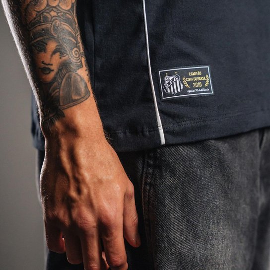 Camisa Santos Retrô 2010 Preta Masculina