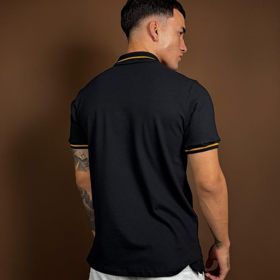 Camisa Santos Retrô Polo Ouro Masculina