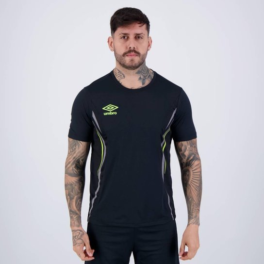 Camisa Umbro Rush Preto e Cinza