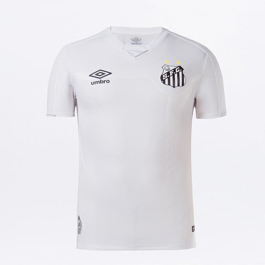 Camisa Umbro Santos I 2019 Jogador Masculina - Branco
