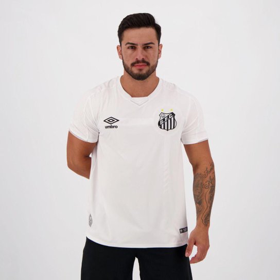 Camisa Umbro Santos I 2019 - Branco