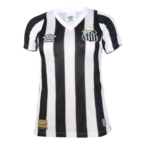 Camisa Umbro Santos II 2024/25 Feminina - Preto e Branco 2GG