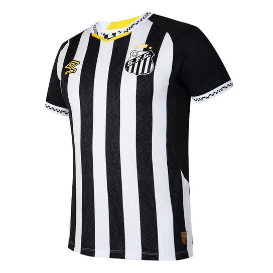 CAMISA UMBRO SANTOS OFICIAL 2 2025 MASCULINO - JOGADOR S/N - PTO/BCO GGGG