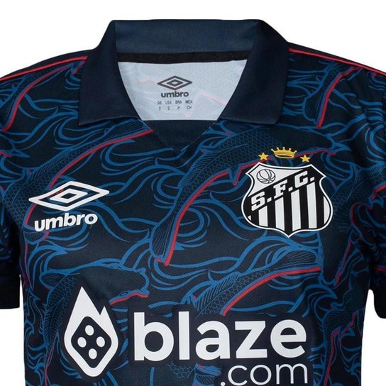 Camisa Umbro Santos Oficial 3 2023 Feminina - Atleta