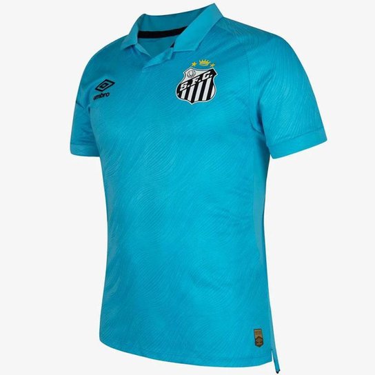 CAMISA UMBRO SANTOS OFICIAL 3 2025 NEYMAR JR AZUL MASCULINA