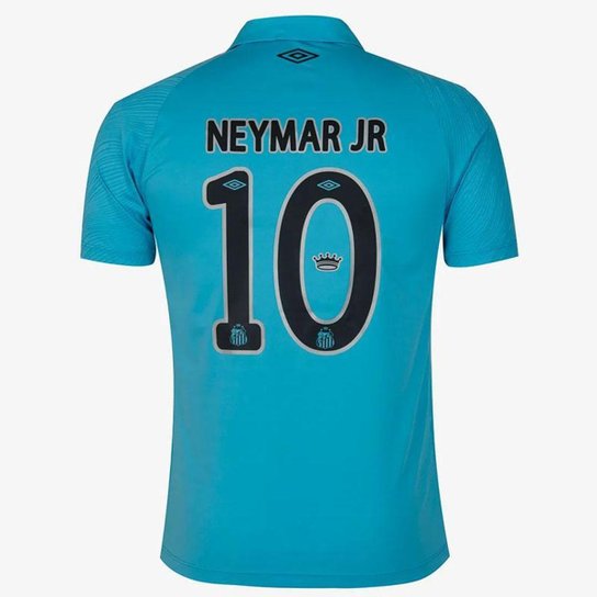 CAMISA UMBRO SANTOS OFICIAL 3 2025 NEYMAR JR AZUL MASCULINA