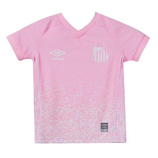 Camisa Umbro Santos Outubro Rosa 2021 Infantil
