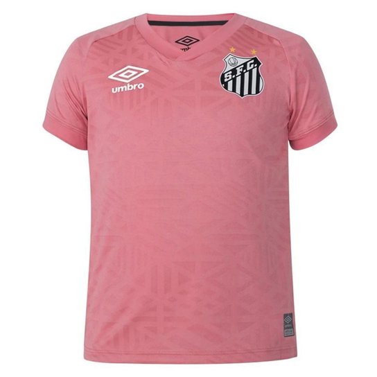 Camisa Umbro Santos Outubro Rosa 2022/23 Infantil - Rosa 6M