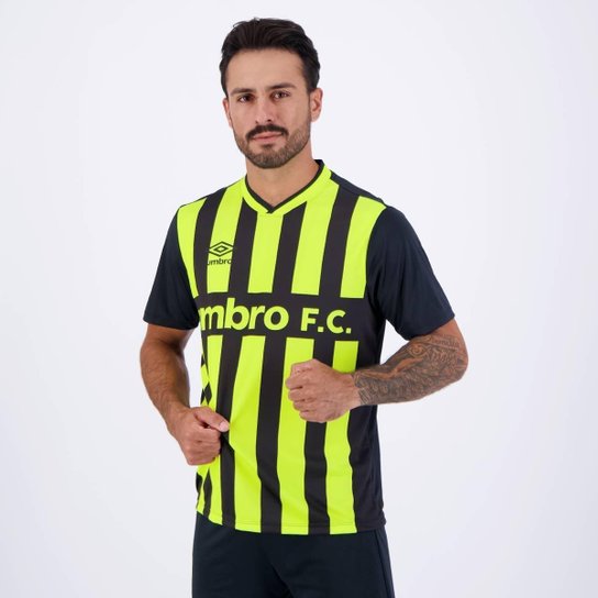 Camisa Umbro Sponsor Preto e Verde