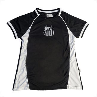 Camiseta Baby Look Esportiva Santos Feminina