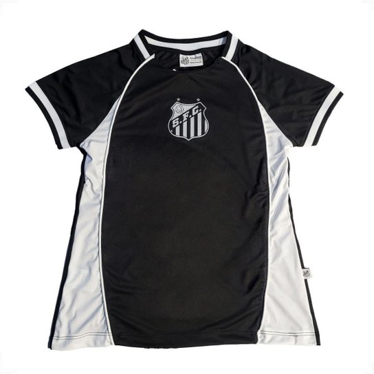 Camiseta Baby Look Esportiva Santos Feminina
